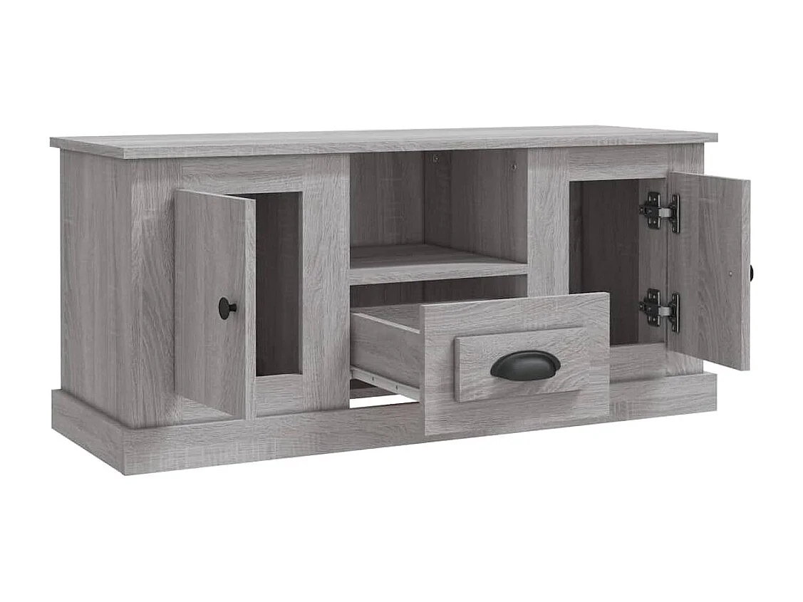 Meuble TV sonoma gris 100x35,5x45 bois d'ingénierie