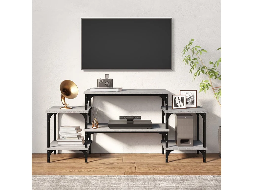Meuble TV Sonoma gris 117x35x52 Bois d'ingénierie