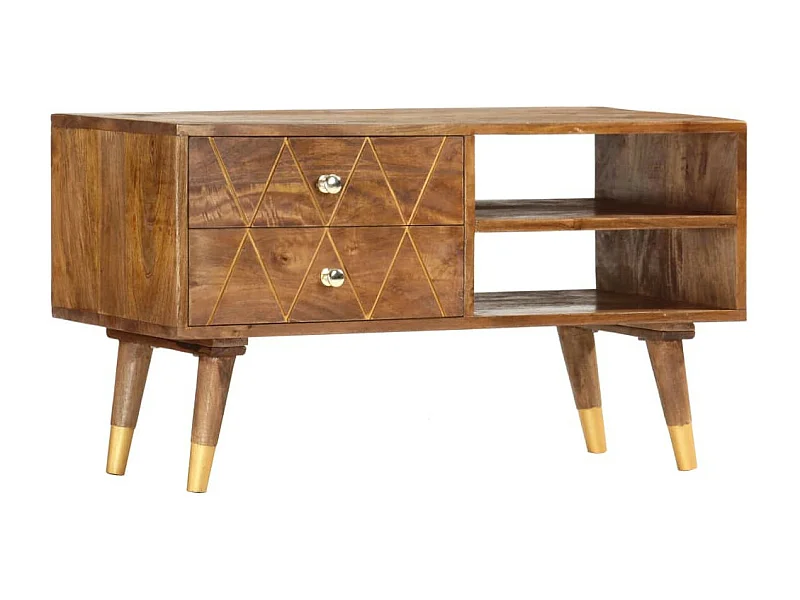 Meuble TV 85x35x47 Bois massif de manguier