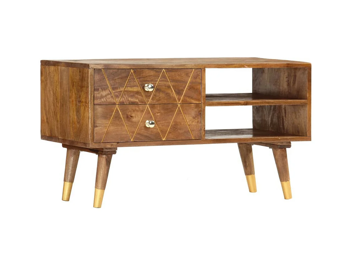 Meuble TV 85x35x47 Bois massif de manguier