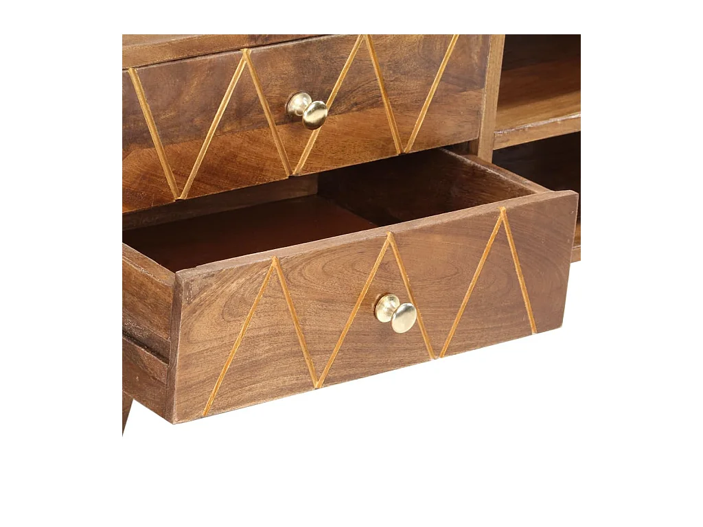 Meuble TV 85x35x47 Bois massif de manguier