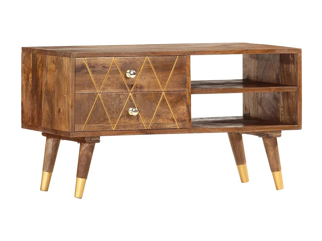 Meuble TV 85x35x47 Bois massif de manguier