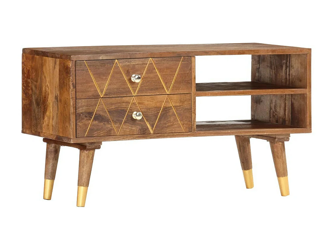 Meuble TV 85x35x47 Bois massif de manguier