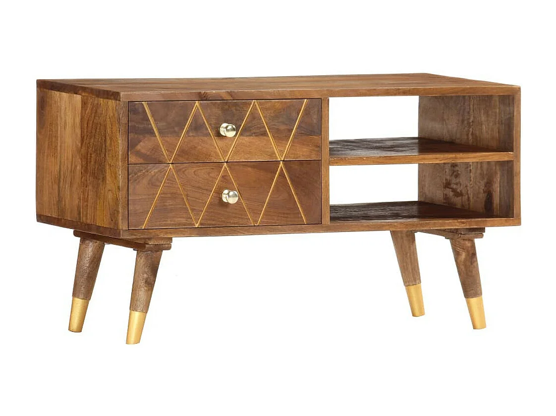 Meuble TV 85x35x47 Bois massif de manguier