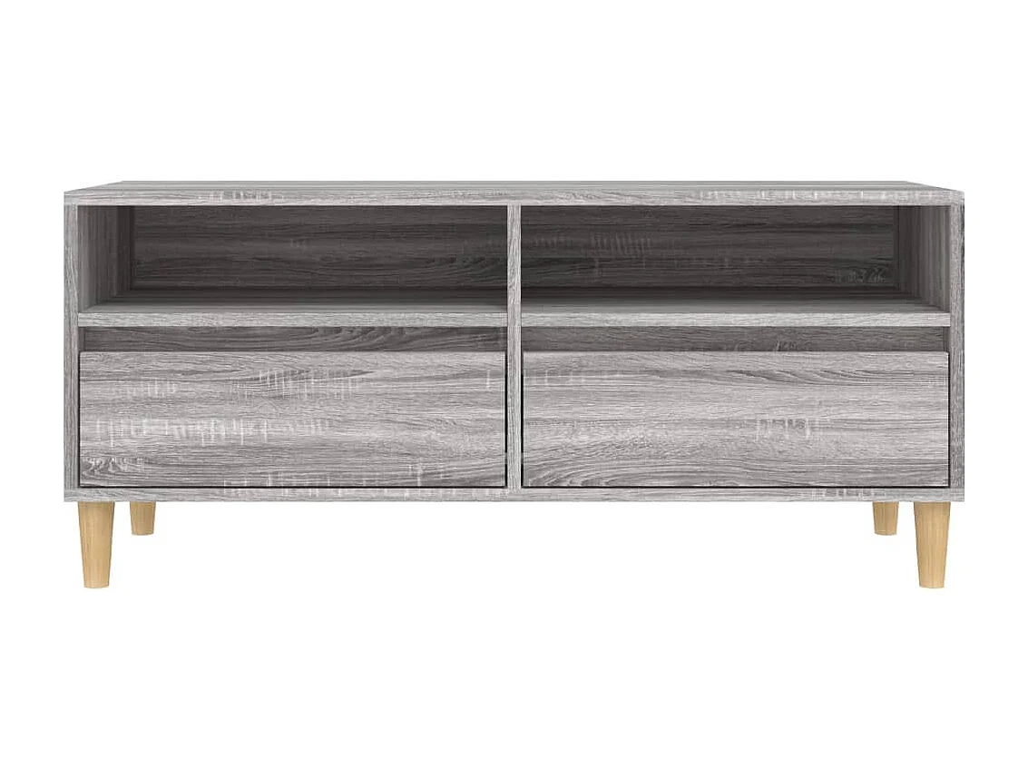 Meuble TV sonoma gris 100x34,5x44,5 bois d'ingénierie