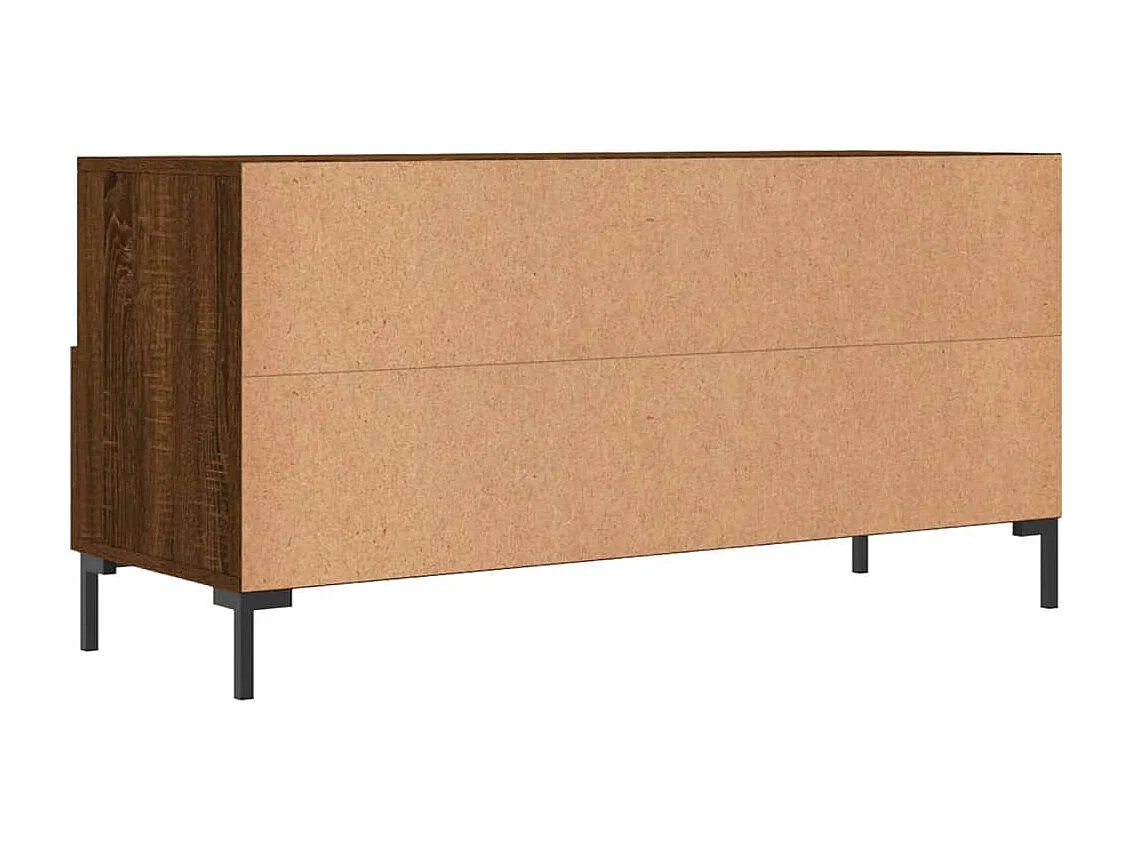 Meuble TV chêne marron 102x36x50 bois d'ingénierie