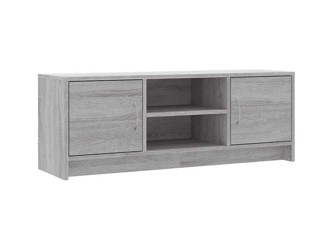 Meuble TV sonoma gris 102x30x37,5 bois d'ingénierie
