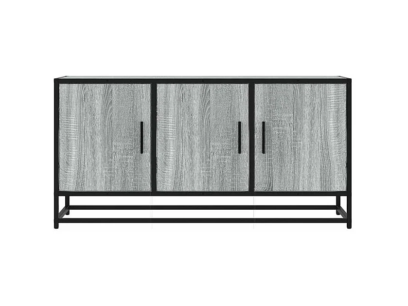 Meuble TV sonoma gris 100x35x50 bois d'ingénierie et métal