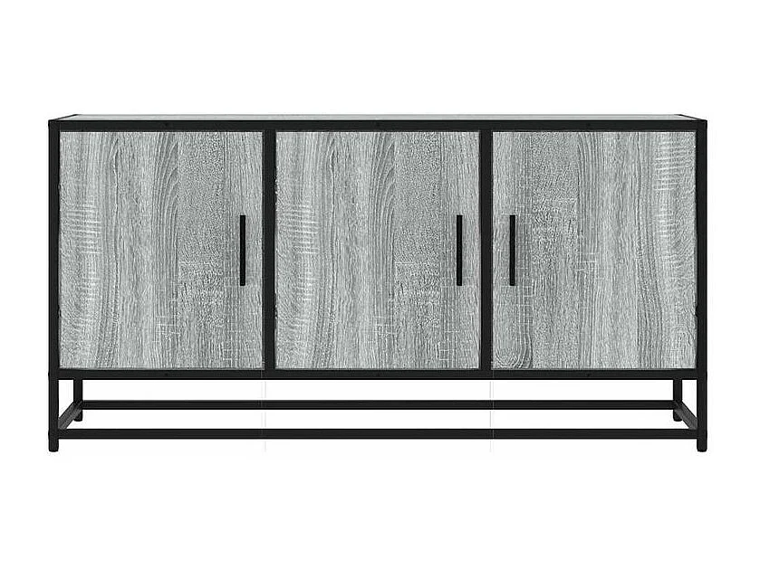 Meuble TV sonoma gris 100x35x50 bois d'ingénierie et métal