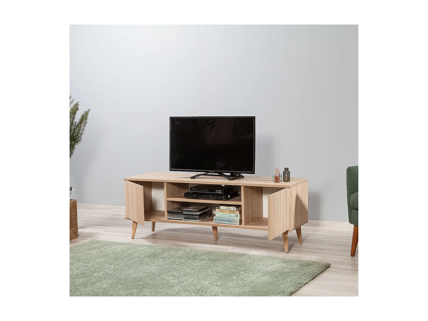 Mobile TV – 140 cm – Rovere Sonoma – Truciolare