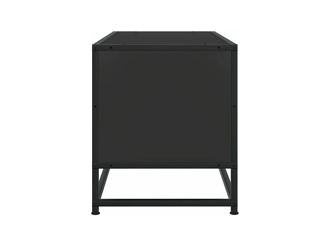 Meuble TV noir 80x34,5x40 bois d'ingénierie et métal