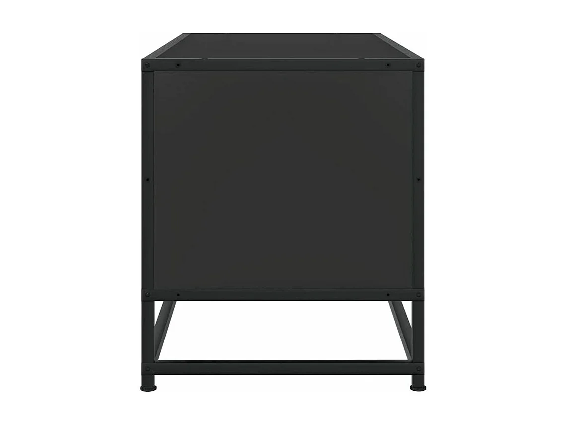 Meuble TV noir 80x34,5x40 bois d'ingénierie et métal