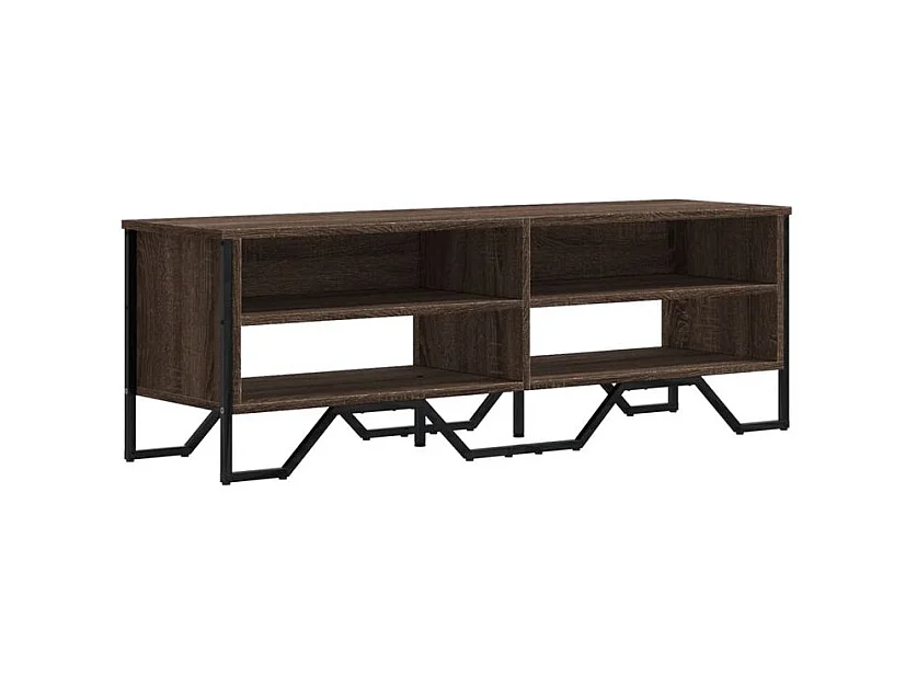 Meuble TV chêne marron 122x34x41 bois d'ingénierie