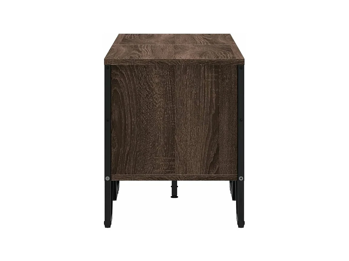 Meuble TV chêne marron 122x34x41 bois d'ingénierie