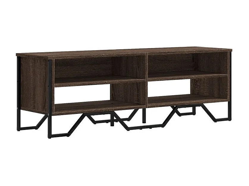 Meuble TV chêne marron 122x34x41 bois d'ingénierie