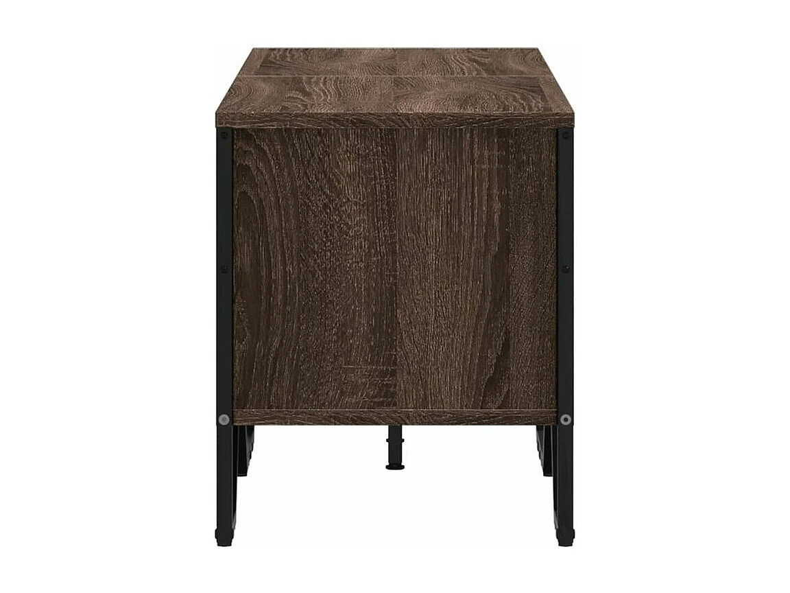 Meuble TV chêne marron 122x34x41 bois d'ingénierie