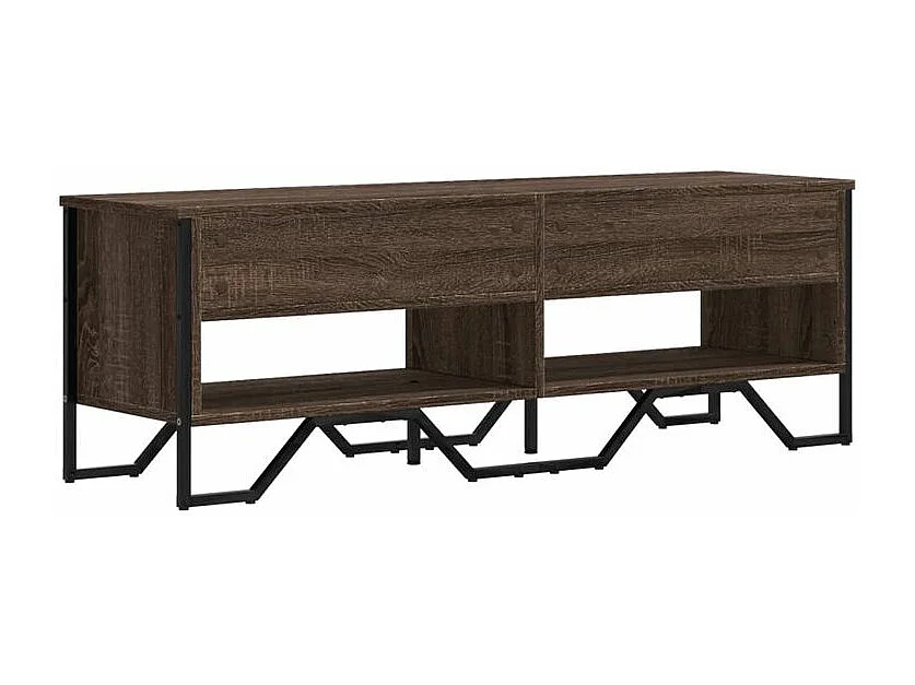 Meuble TV chêne marron 122x34x41 bois d'ingénierie