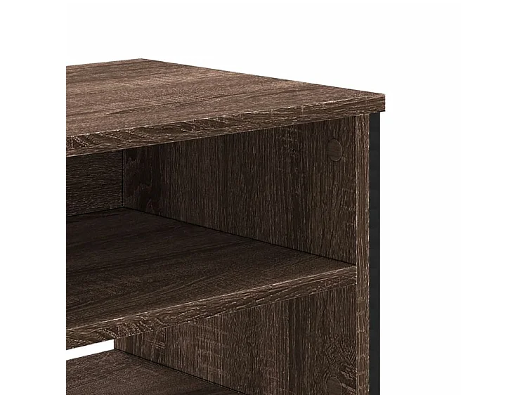 Meuble TV chêne marron 122x34x41 bois d'ingénierie