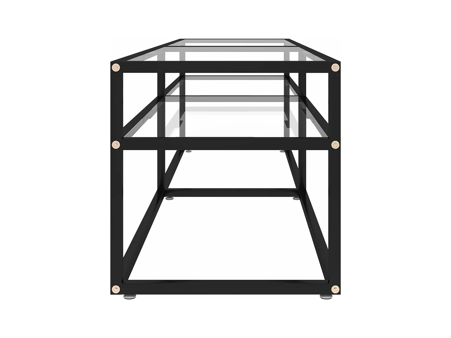 Meuble TV Transparent 160x40x40,5 Verre trempé