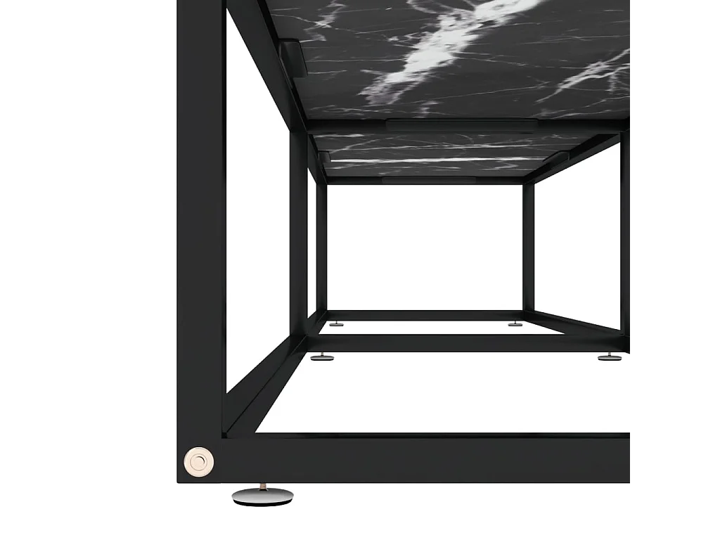 Meuble TV noir 180x40x40,5 Verre trempé