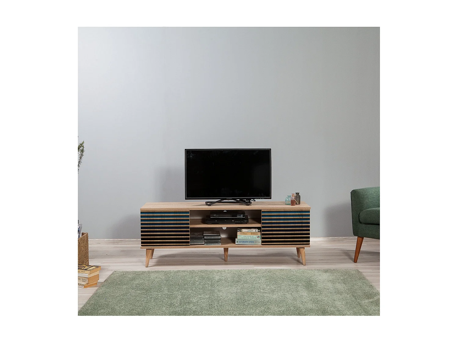 Mobile TV in melamina – 140 cm – Rovere Sonoma