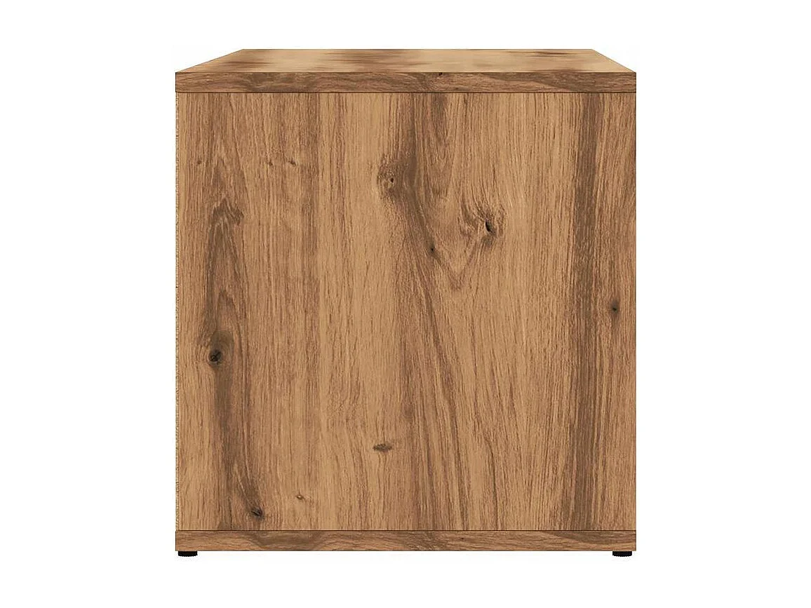 Meuble TV chêne artisanal 80x34x35,5 bois d'ingénierie