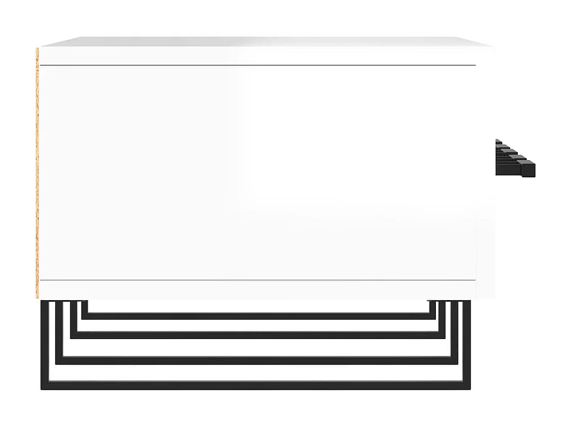 Meuble TV blanc brillant 150x36x30 bois d'ingénierie