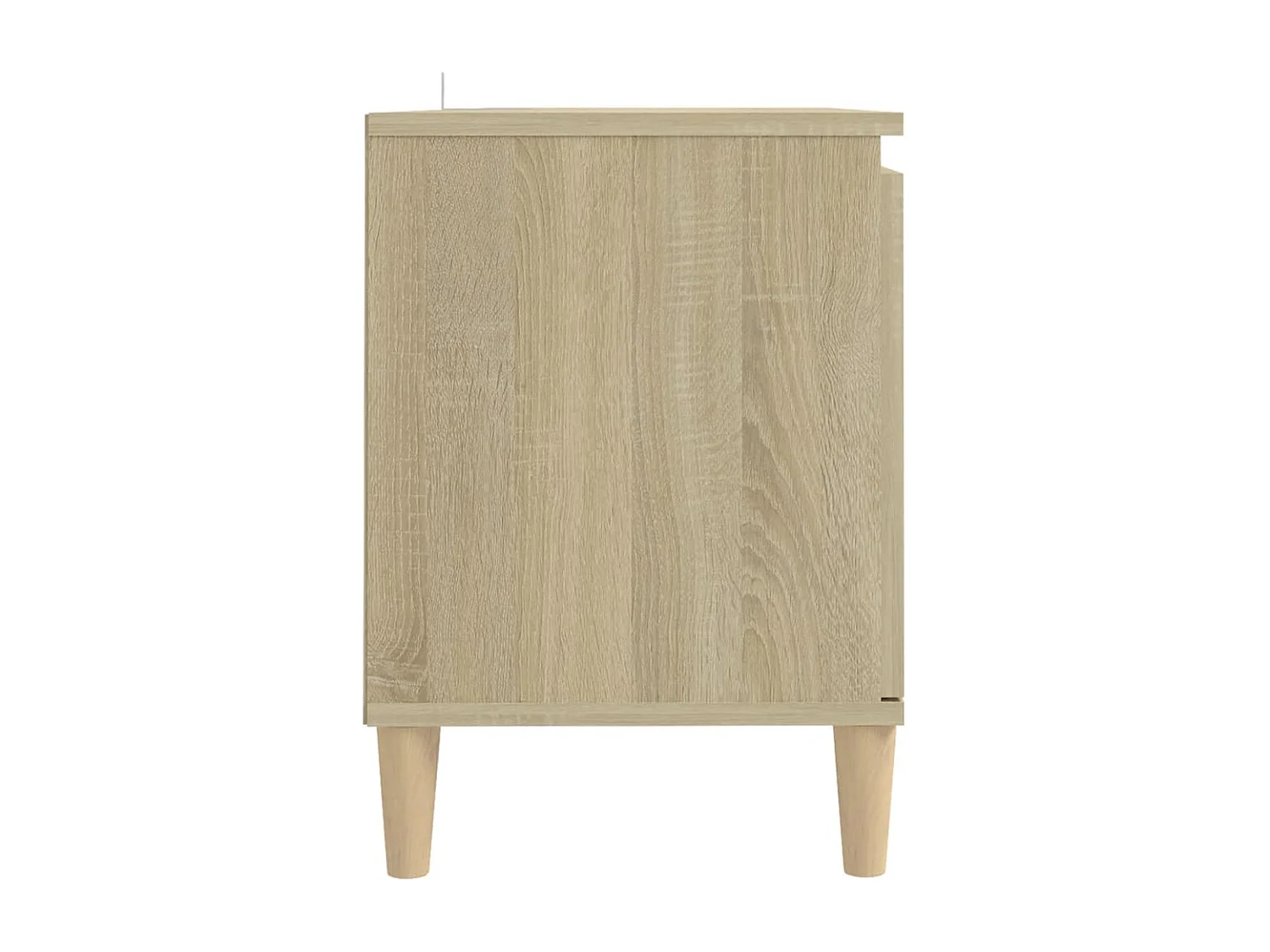 Meuble TV avec pieds en bois massif Chêne sonoma 103,5x35x50