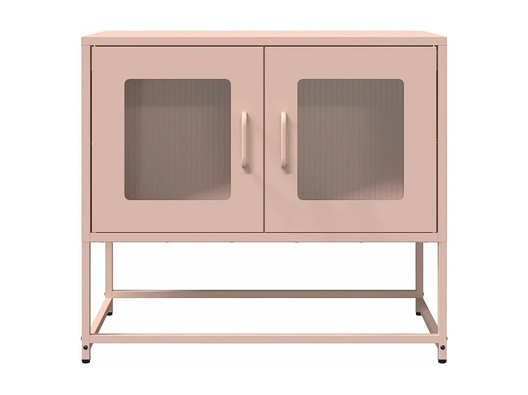 Meuble TV rose 68x39x60,5 acier laminé à froid