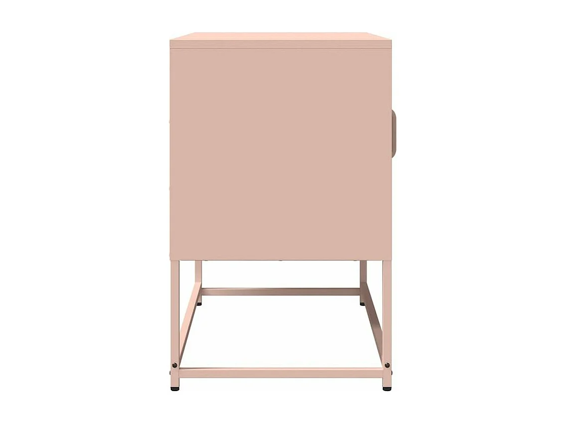 Meuble TV rose 68x39x60,5 acier laminé à froid