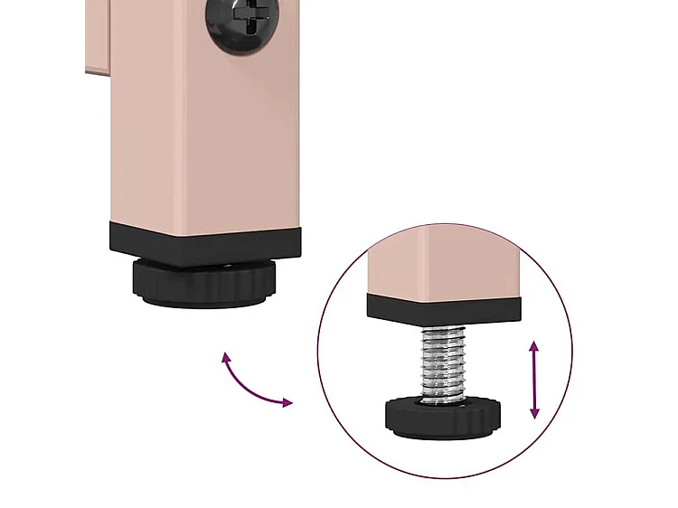 Meuble TV rose 68x39x60,5 acier laminé à froid