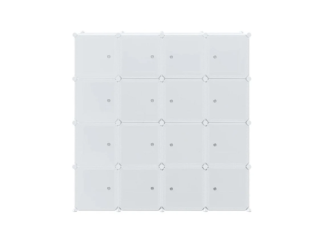 Cubes de rangement 16 pcs avec tiges de suspension PP