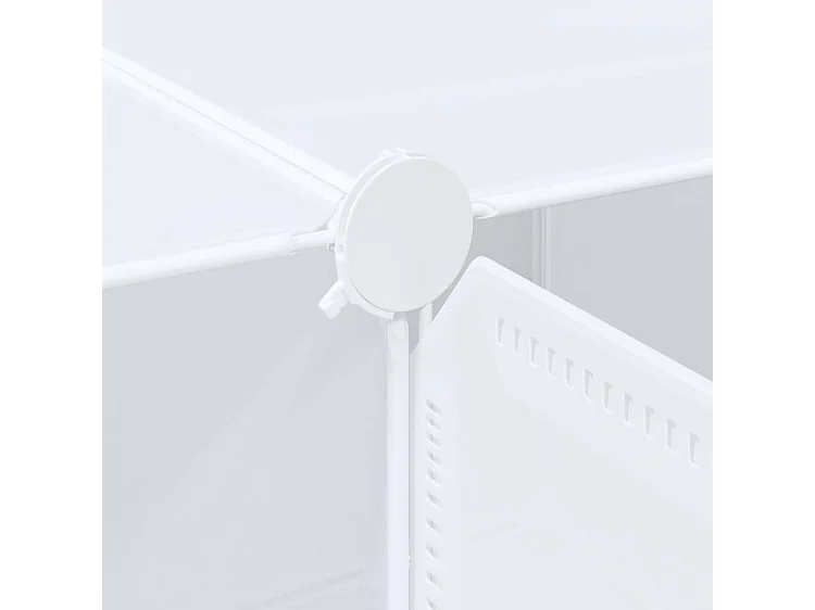 Cubes de rangement 16 pcs avec tiges de suspension PP