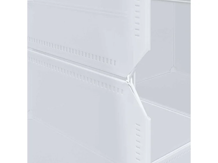 Cubes de rangement 16 pcs avec tiges de suspension PP