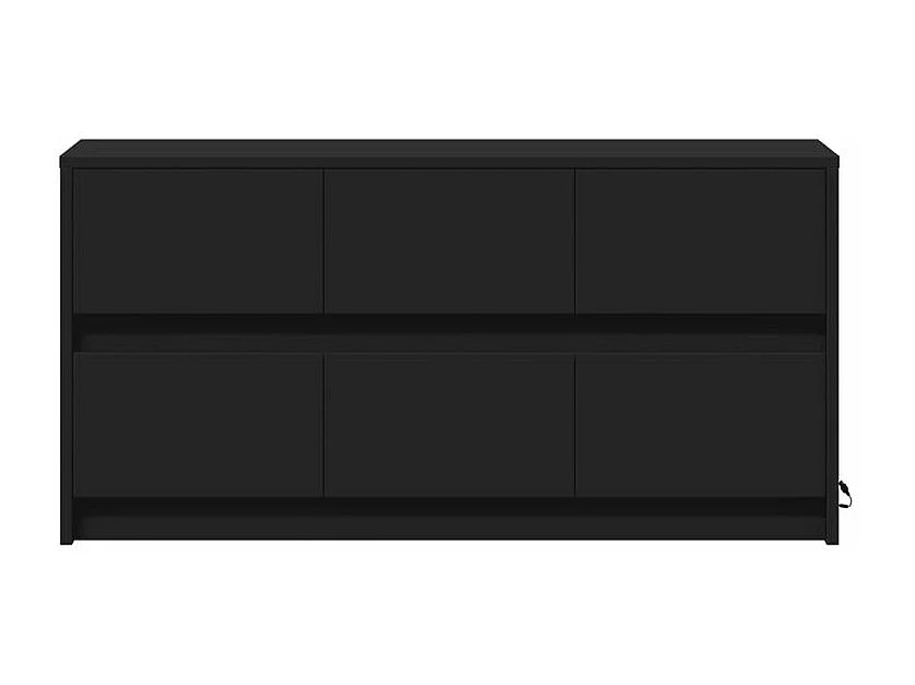 Meuble TV avec LED noir 100x34x50 bois d'ingénierie