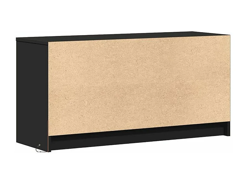 Meuble TV avec LED noir 100x34x50 bois d'ingénierie