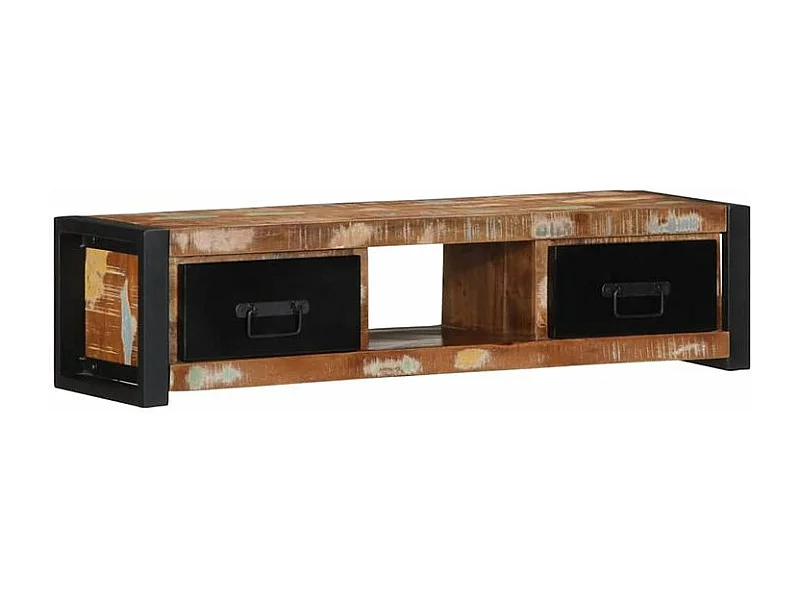 Meuble TV 100x30x25 Bois de récupération solide