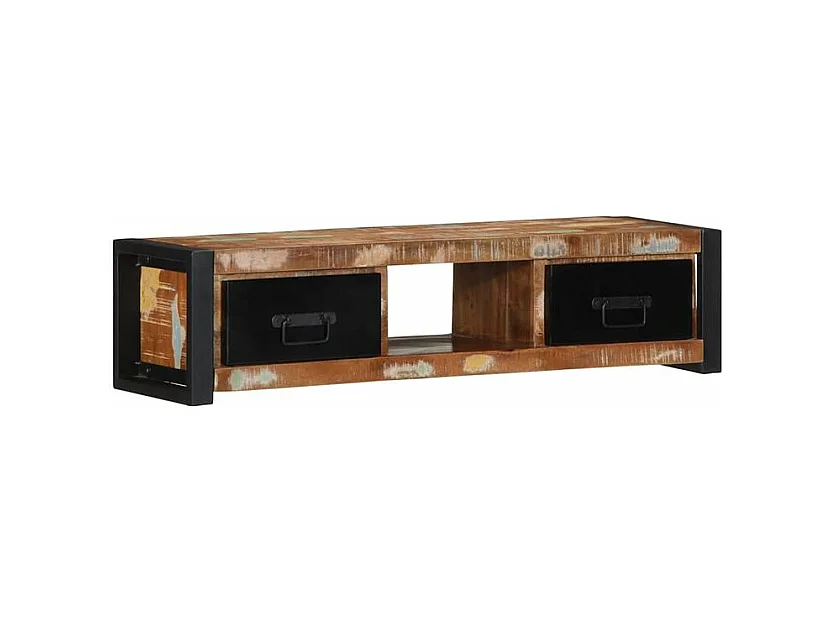 Meuble TV 100x30x25 Bois de récupération solide