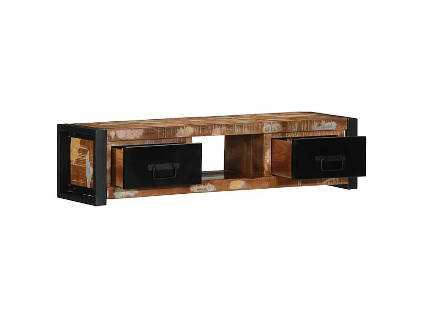 Meuble TV 100x30x25 Bois de récupération solide