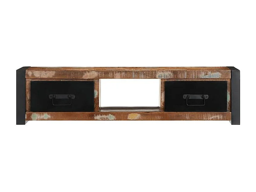 Meuble TV 100x30x25 Bois de récupération solide