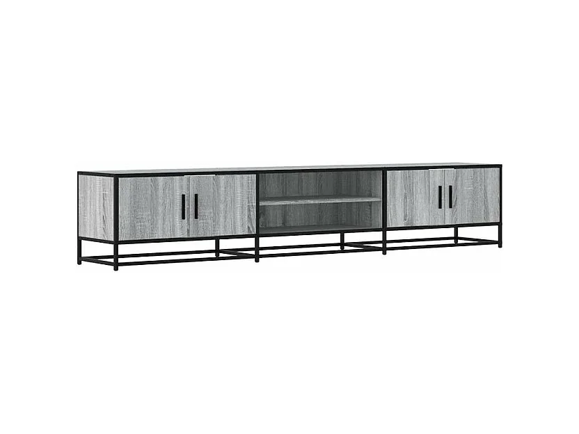 Meuble TV sonoma gris 210x35x41 bois d'ingénierie