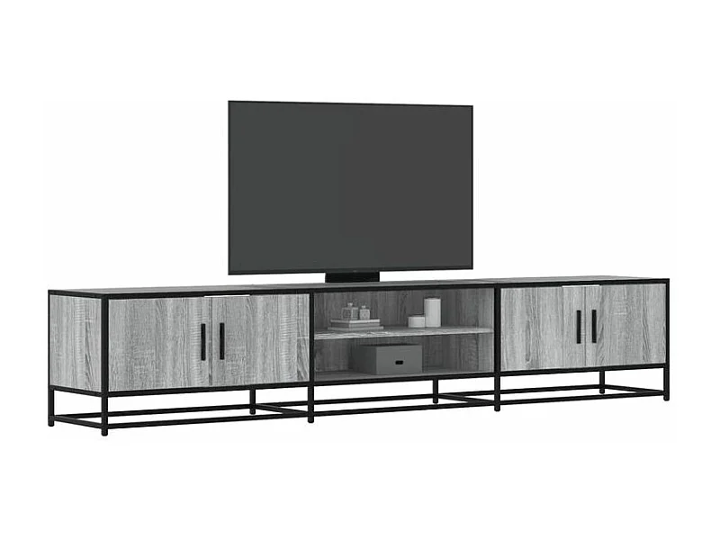 Meuble TV sonoma gris 210x35x41 bois d'ingénierie