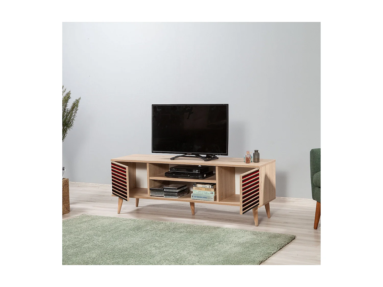 Mobile TV in rovere Sonoma – 140 cm – 100% melaminico