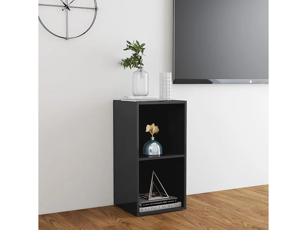 Meuble TV Gris brillant 72x35x36,5