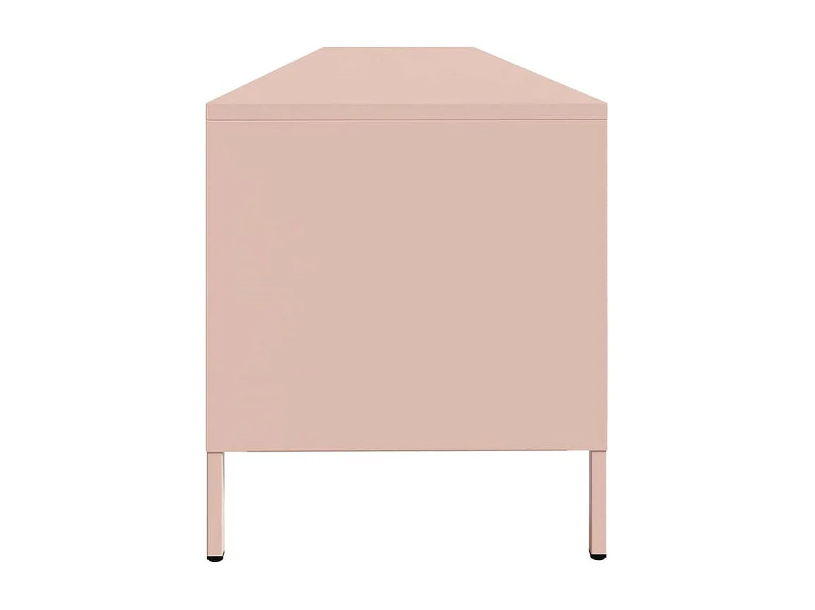 Meuble TV rose 202x39x43,5 acier laminé à froid