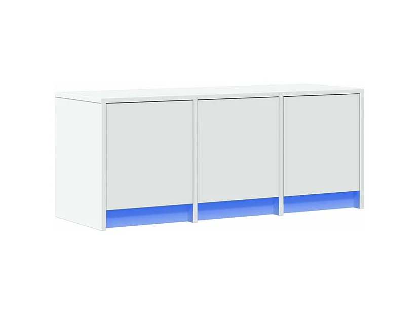 Meuble TV avec LED blanc 97x34x40 bois d'ingénierie