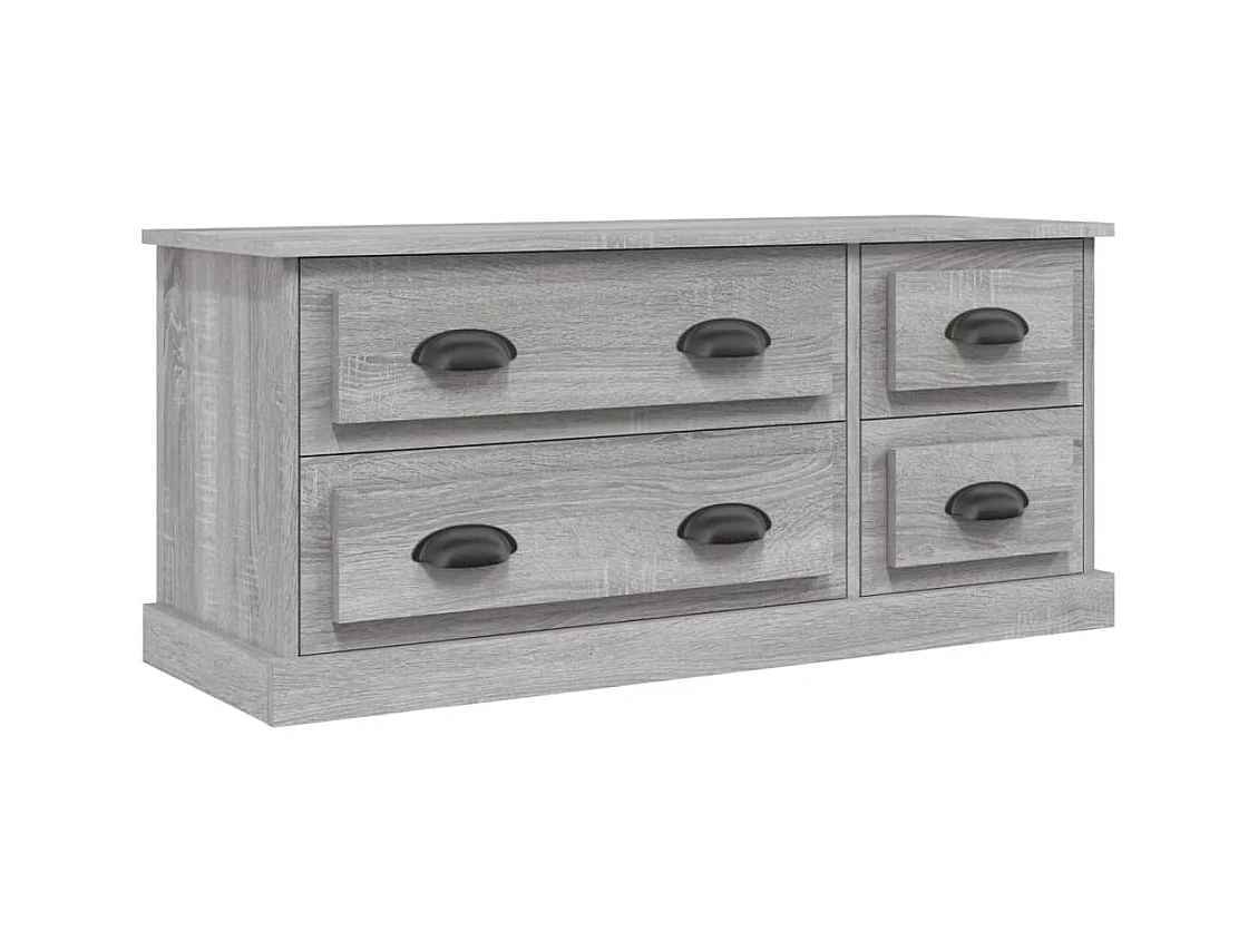 Meuble TV sonoma gris 100x35,5x45 bois d'ingénierie