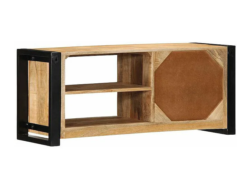 Meuble TV 80x30x35 bois massif de manguier brut