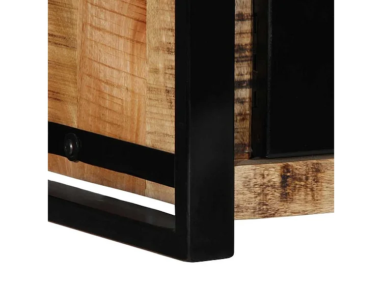 Meuble TV 80x30x35 bois massif de manguier brut