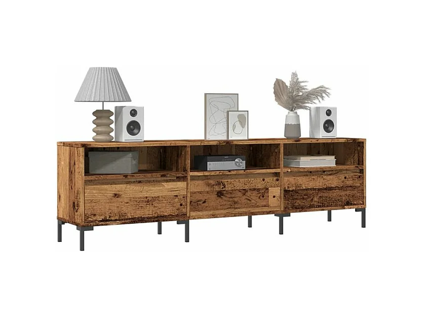 Meuble TV vieux bois 150x30x44,5 bois d'ingénierie